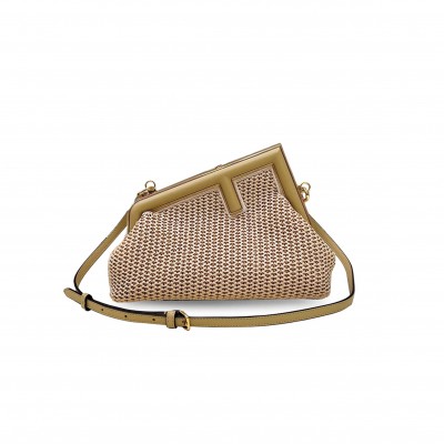 FENDI FIRST RAFFIA WOVEN BAG (26*18*9.5cm) 